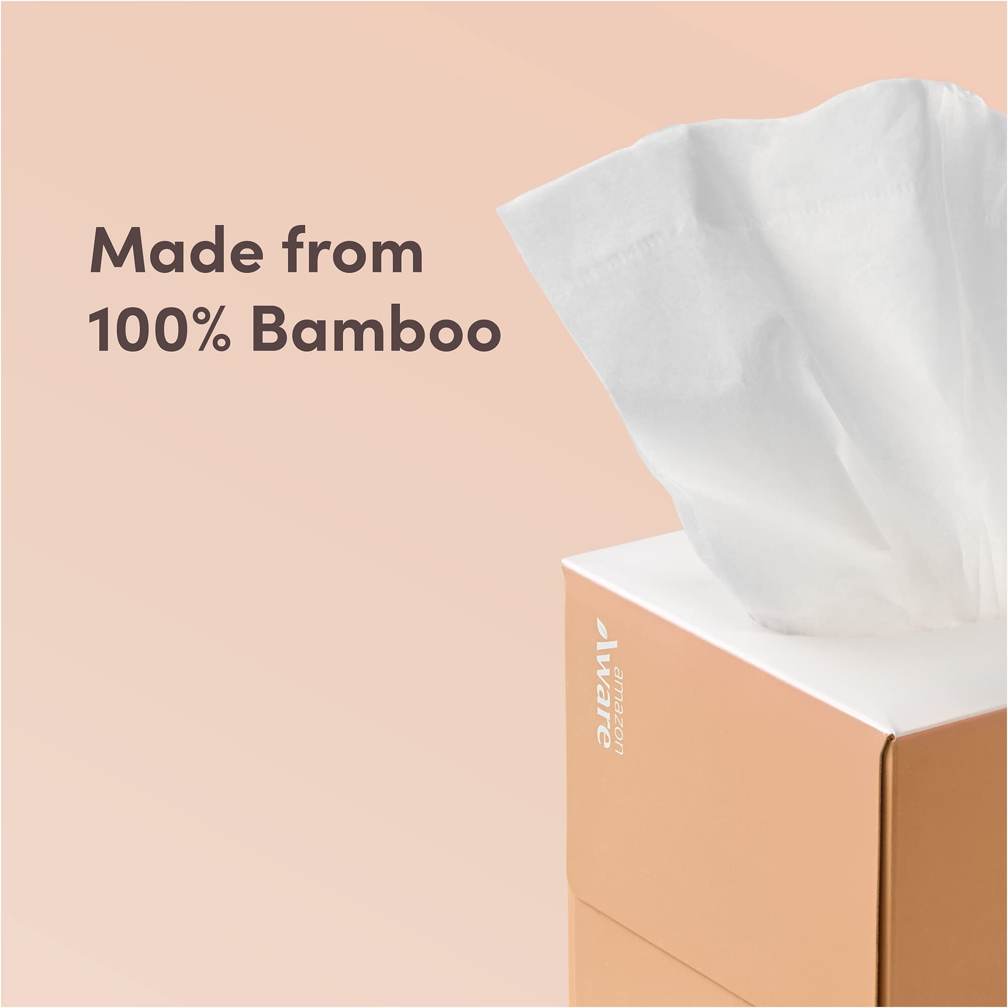 Amazon Aware bamboo tissues with 3-ply sheets offer strong, soft absorbency.