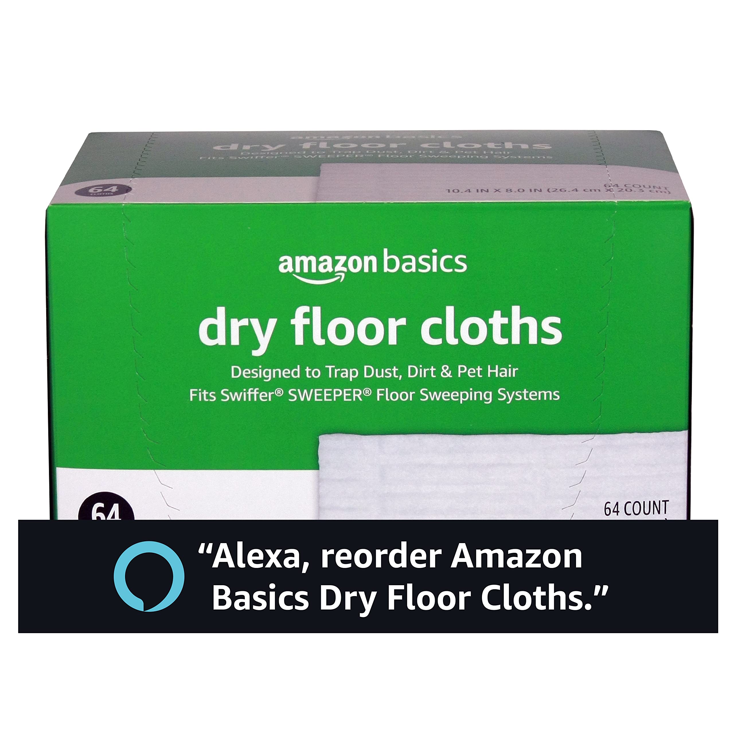 Dry sweeping action on a hard floor with a clean result