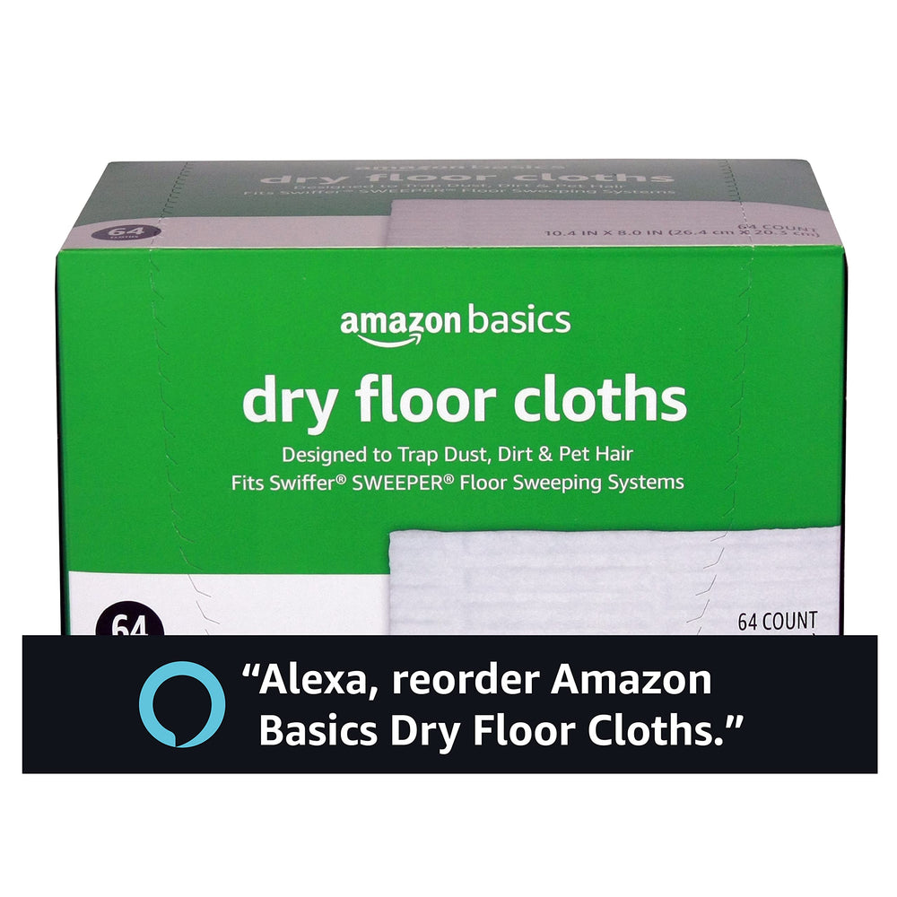 Dry sweeping action on a hard floor with a clean result