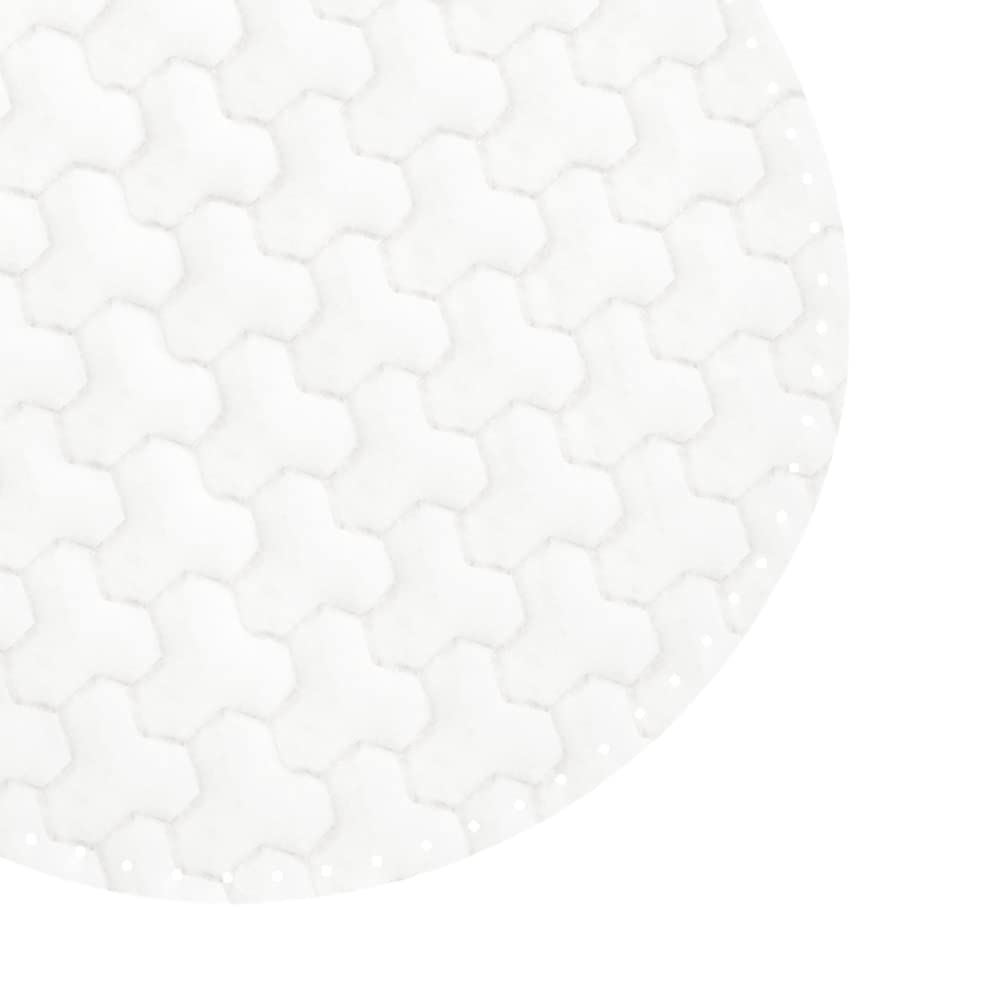 Soft embossed side ready for lotion application or mask removal