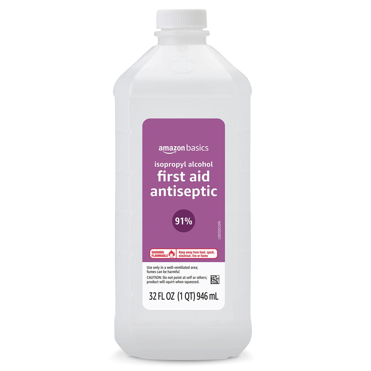 Amazon Basics Isopropyl Alcohol 91% bottle ready for quick antiseptic use on minor cuts