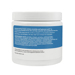 Amazon Basics Moisturizing Cream texture close-up shows rich hydrating consistency.