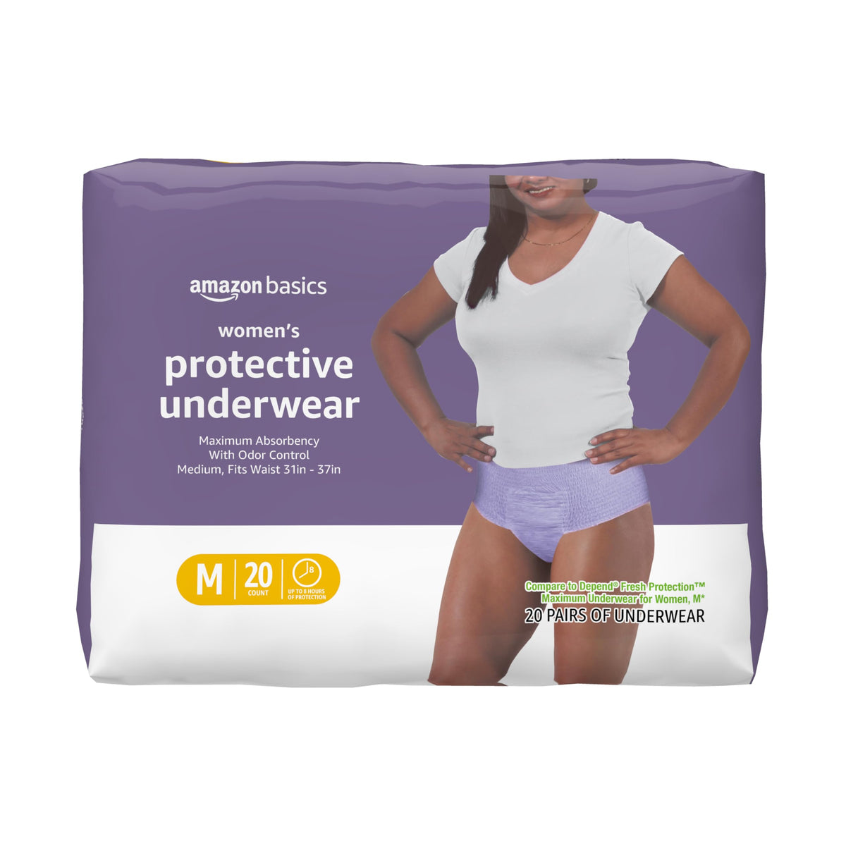 Amazon Basics postpartum underwear for women pack lavender shows discreet protection for daily wear