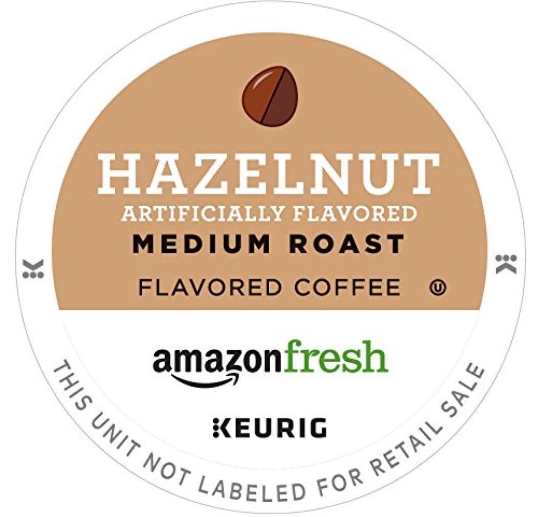 AmazonFresh 80-count K-Cups box front, bulk packaging for value-conscious coffee lovers.