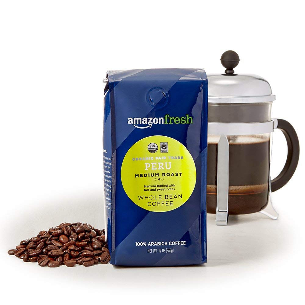 Amazon Fresh aroma-brown-sugar-chocolate highlights a smooth cup ideal for mornings