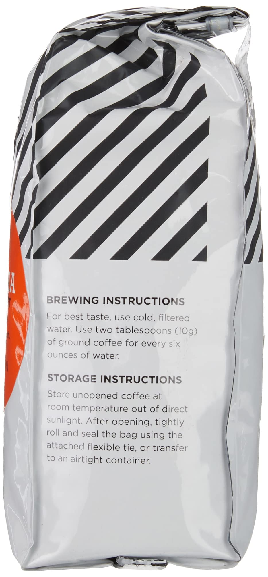 Amazon Fresh Decaf Colombia beans ground-ready suggests versatile brewing options.