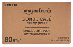 AmazonFresh Donut Cafe Arabica beans close-up emphasizes quality ingredients.