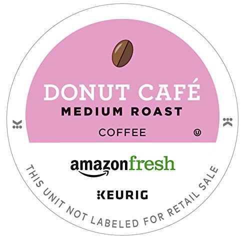AmazonFresh Donut Cafe medium roast cup showcases balanced flavor for everyday use.