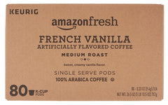 Amazon Fresh French Vanilla pods offering an easy single-serve brew.