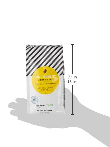 Amazon Fresh Just Bright label and packaging for everyday coffee lovers.