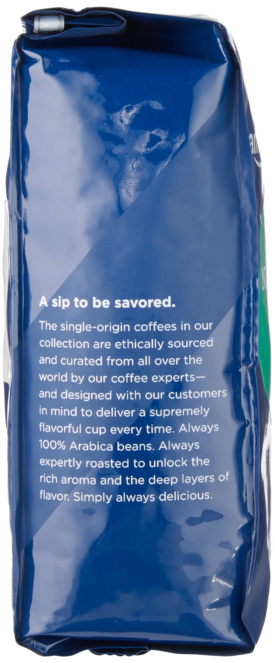 Amazon Fresh roasted and USA-packed seal signals freshness