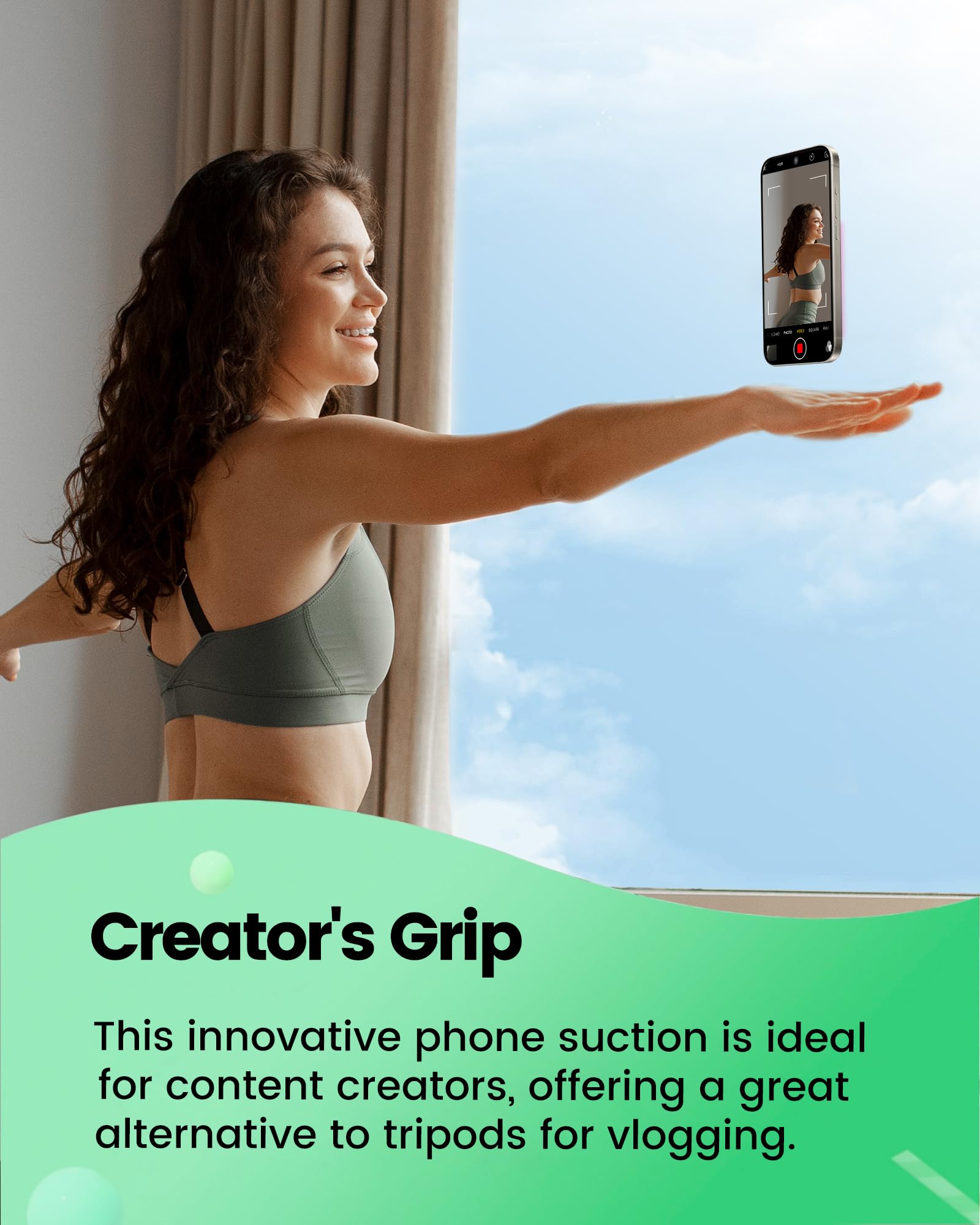 amBand content-creator-friendly-mount supports creative, flexible shot angles.