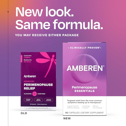 Amberen perimenopause capsules ready for easy daily relief of symptoms.
