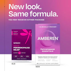 Amberen perimenopause capsules ready for easy daily relief of symptoms.
