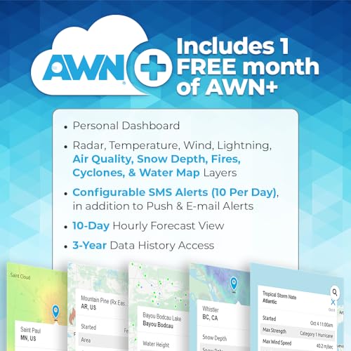Ambient Weather WS-2000 battery-powered sensors enable flexible placement.