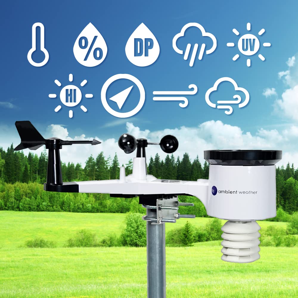 Ambient Weather WS-2000 temperature and humidity readings support daily comfort decisions.