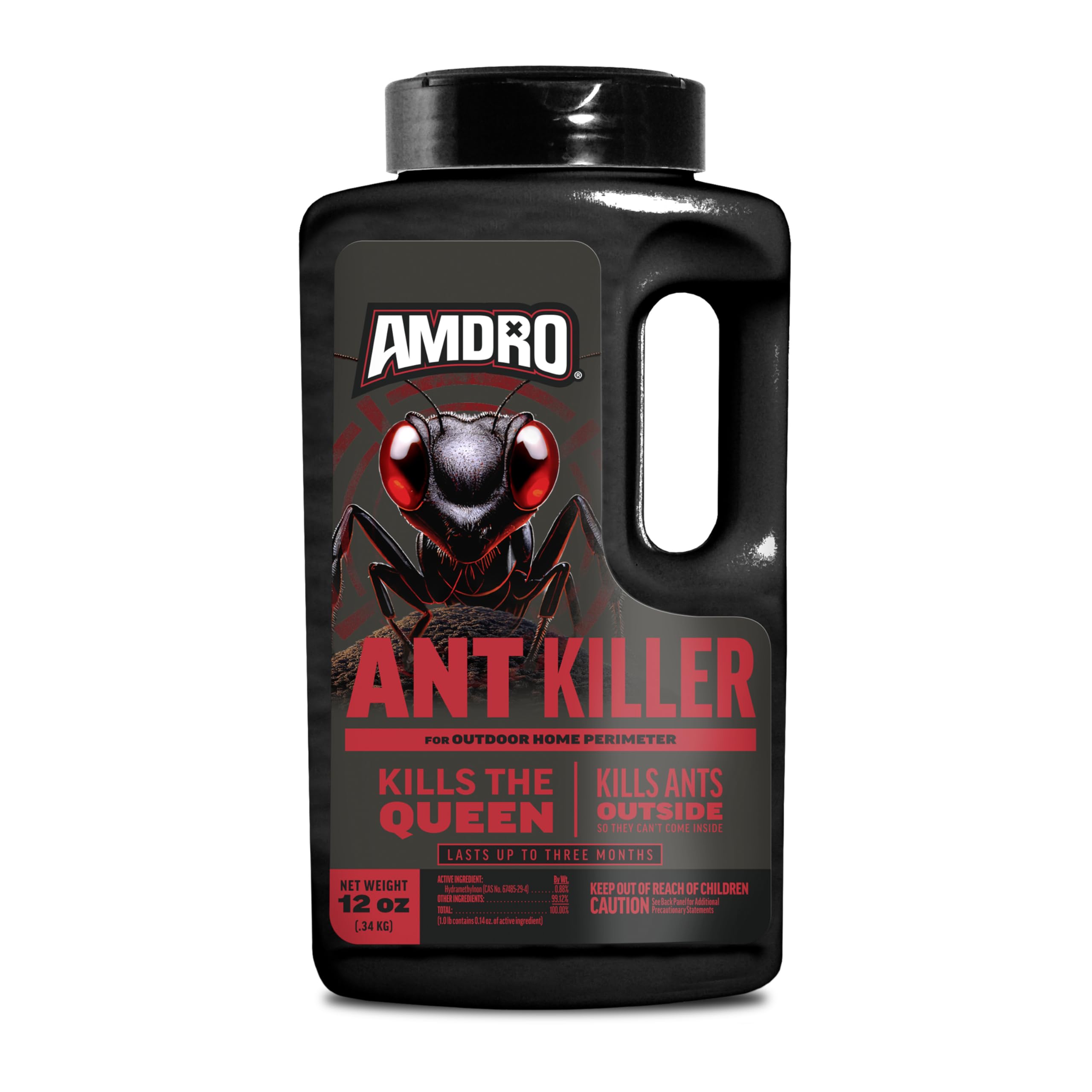 Amdro ant killer outdoor perimeter bait bottle ready to reduce ant activity around your home