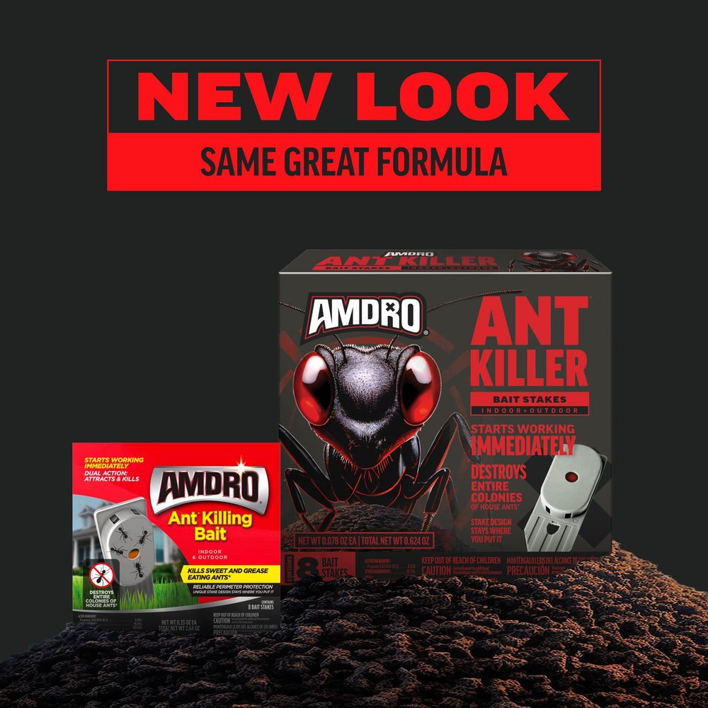 Amdro Ants Killing Bait Stakes trail view demonstrates discreet protection for patios.