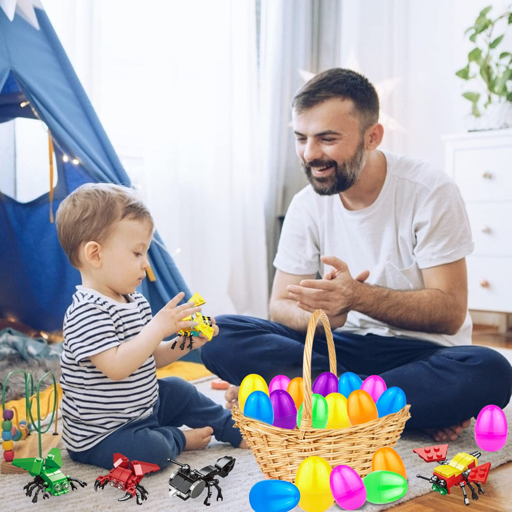 AMENON 12 eggs with educational insect designs for kids