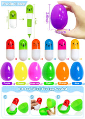 AMENON 12-pack Easter eggs in six colors with surprise toys