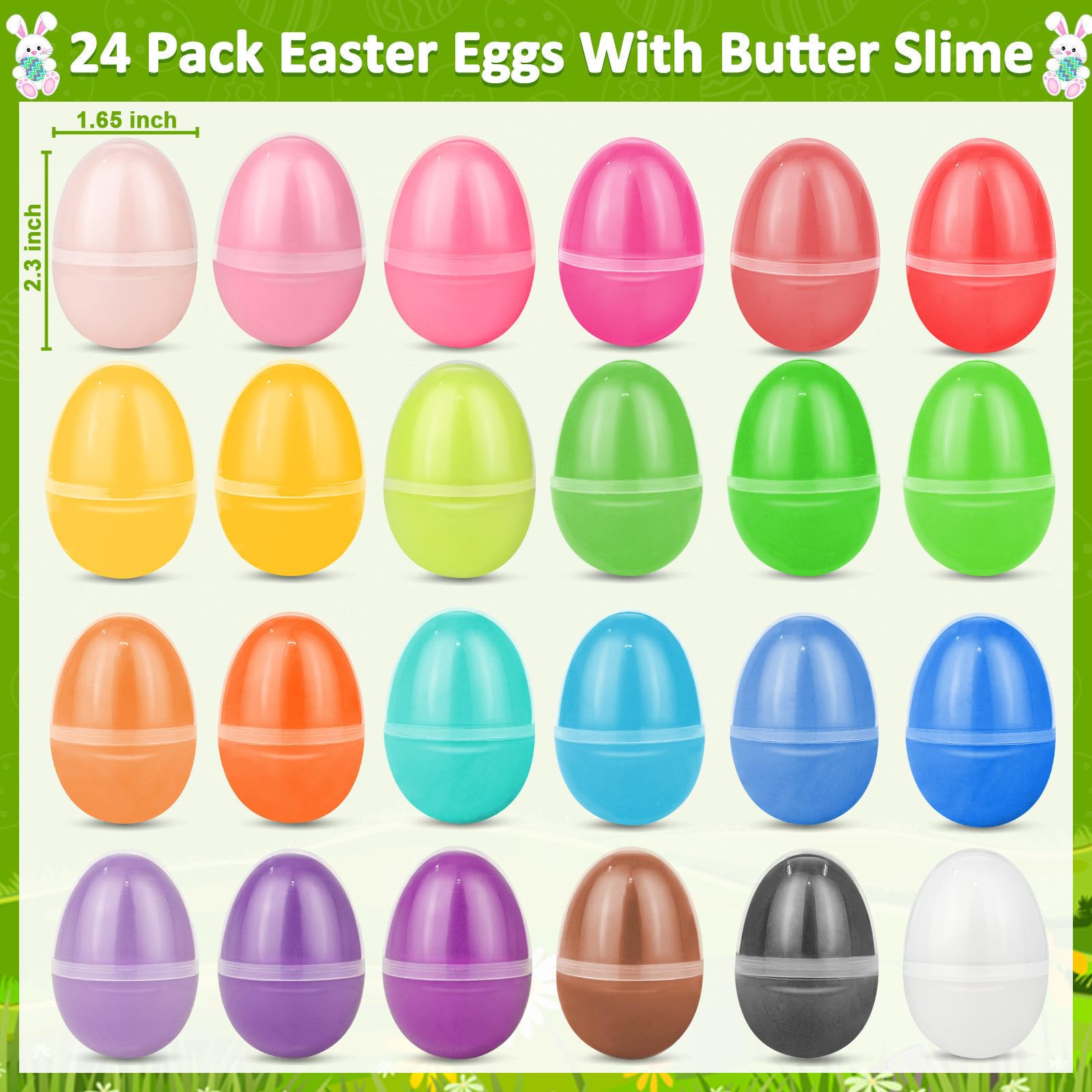 AMENON butter slime colors inside each egg provide vibrant, mess-free sensory exploration.