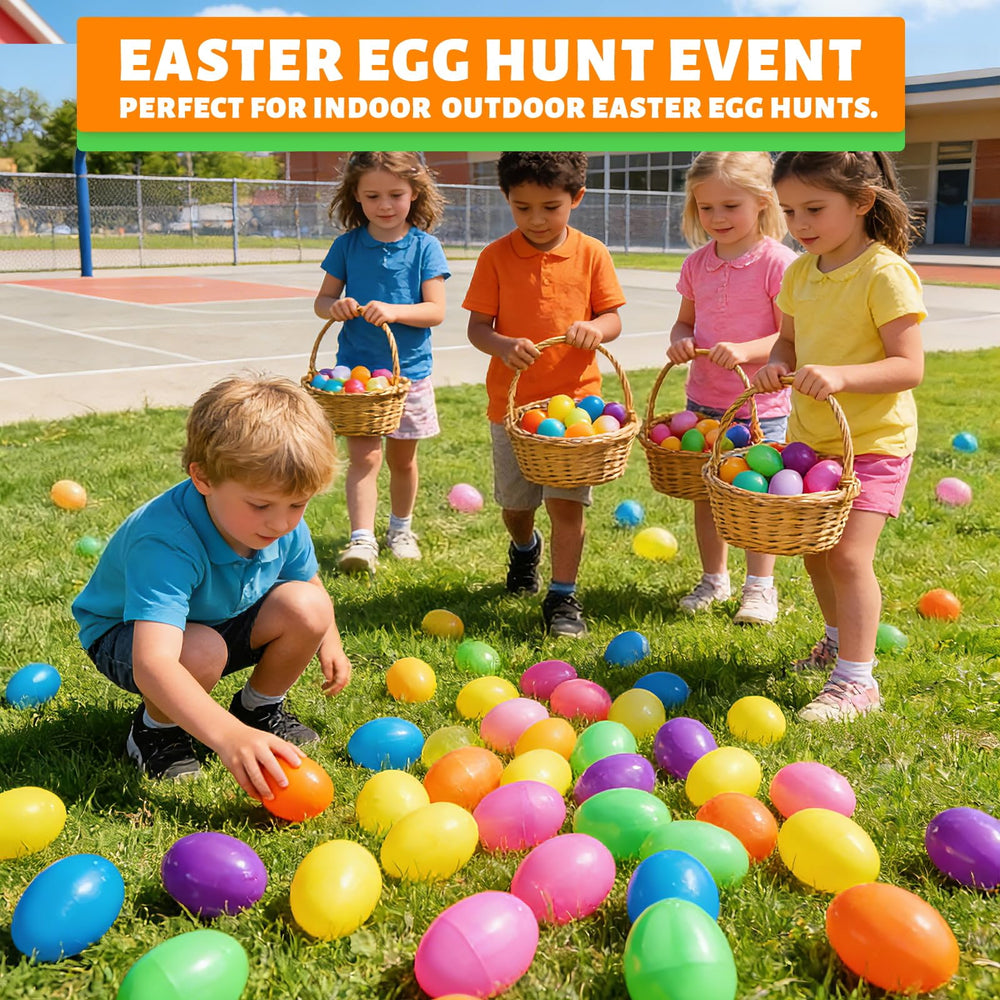 AMENON durable thick plastic Easter eggs withstands kids' play.