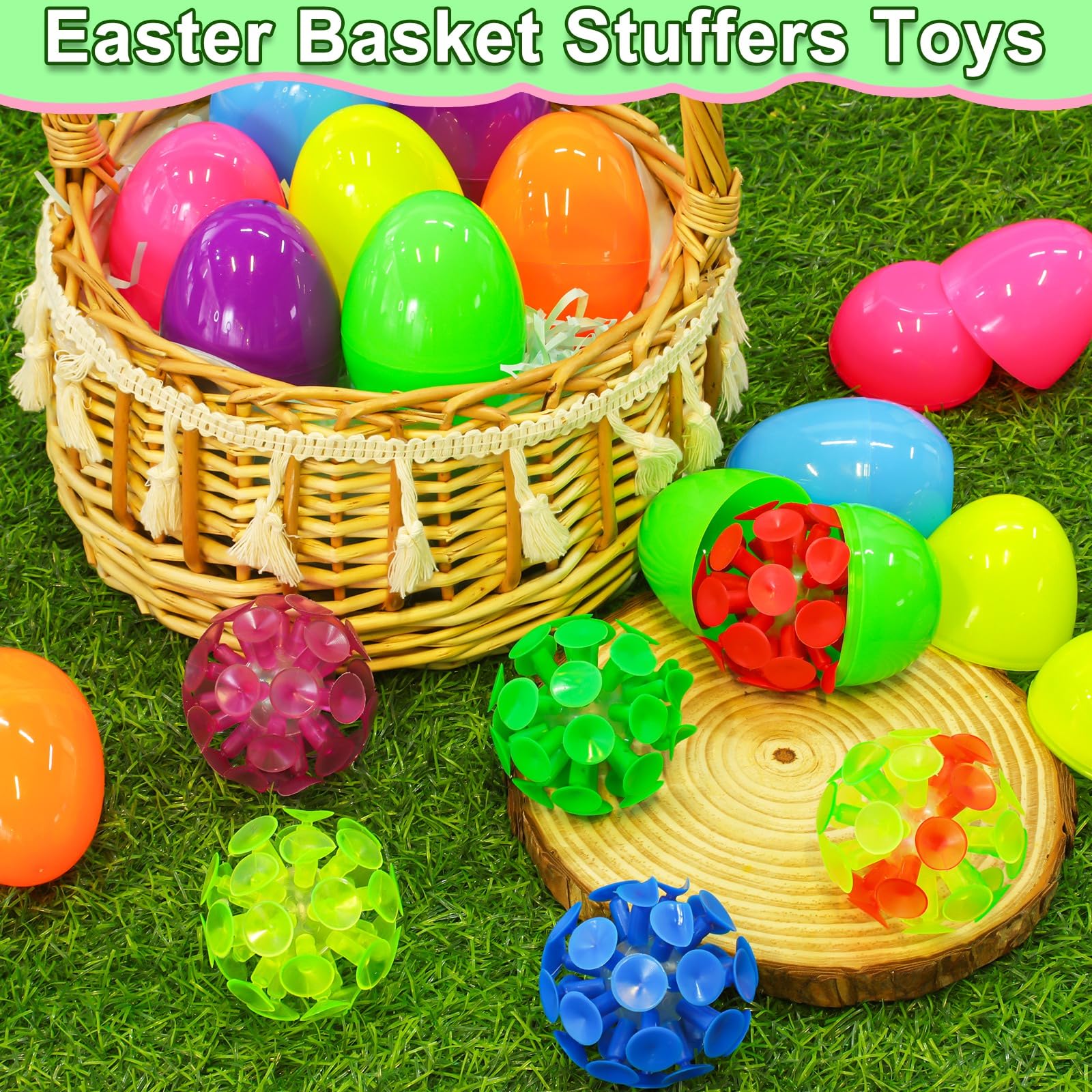 Durable AMENON plastic eggs designed to withstand daily kid play.
