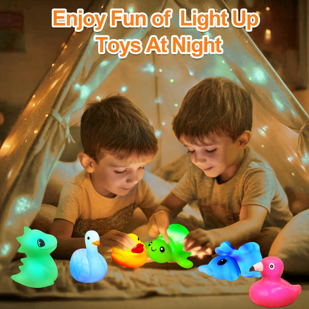 AMENON Easter egg filler dinosaur lights up for imaginative bath adventures