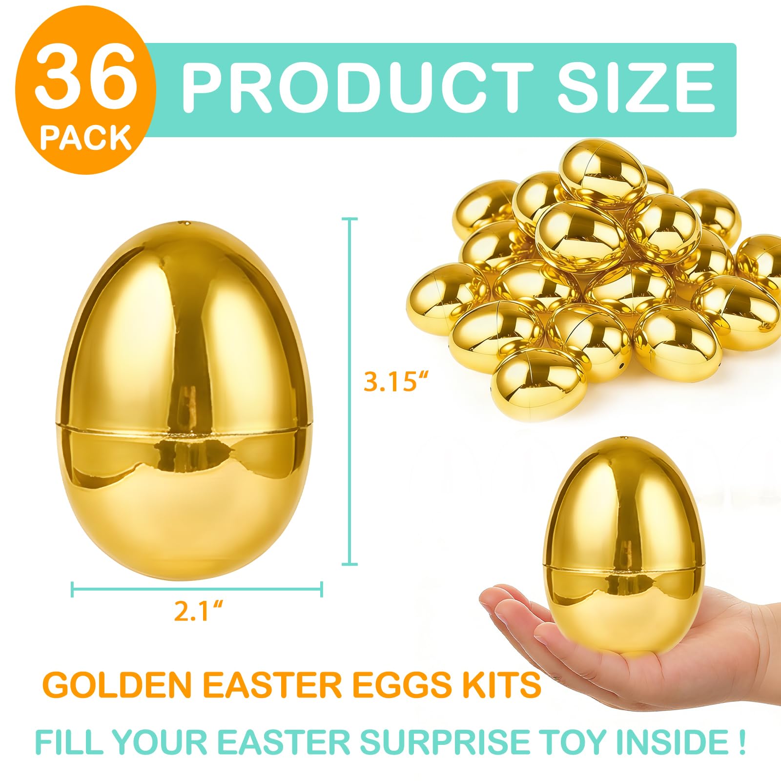 AMENON Easter egg hinge design keeps halves together for easy filling
