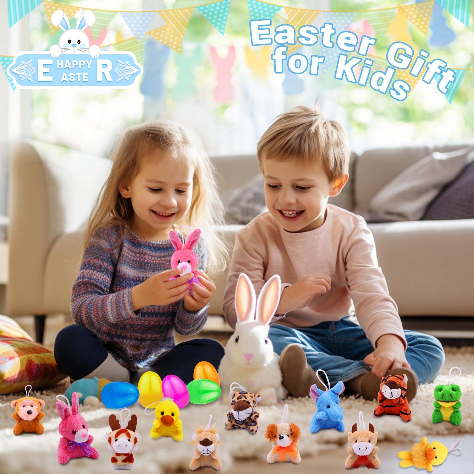 AMENON Easter egg with duckling plush toy, classroom prize option