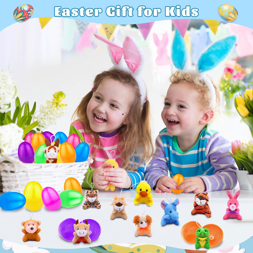 AMENON Easter egg with leopard plush toy, colorful prize idea