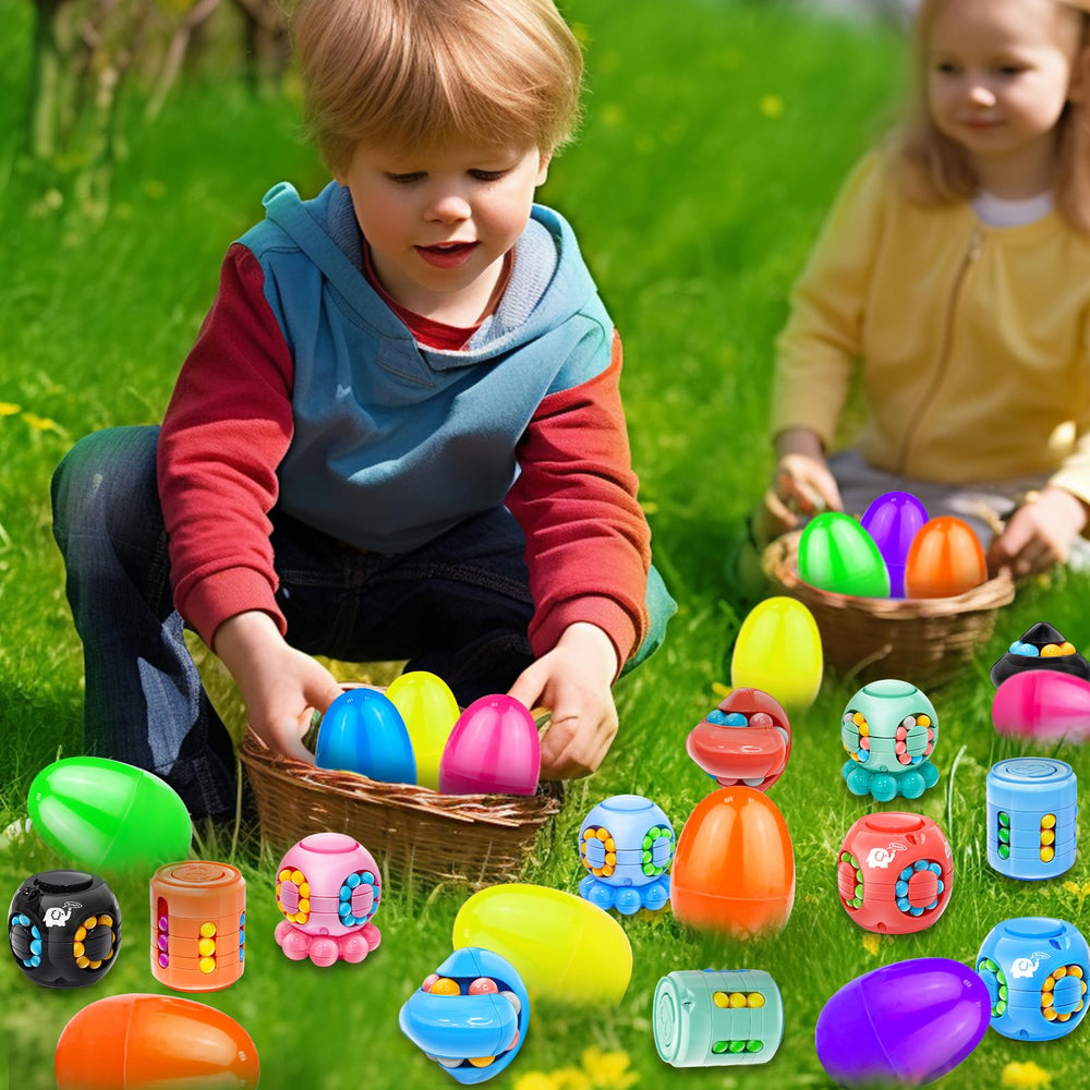 AMENON Easter eggs with hanging strings for easy DIY display and carrying.