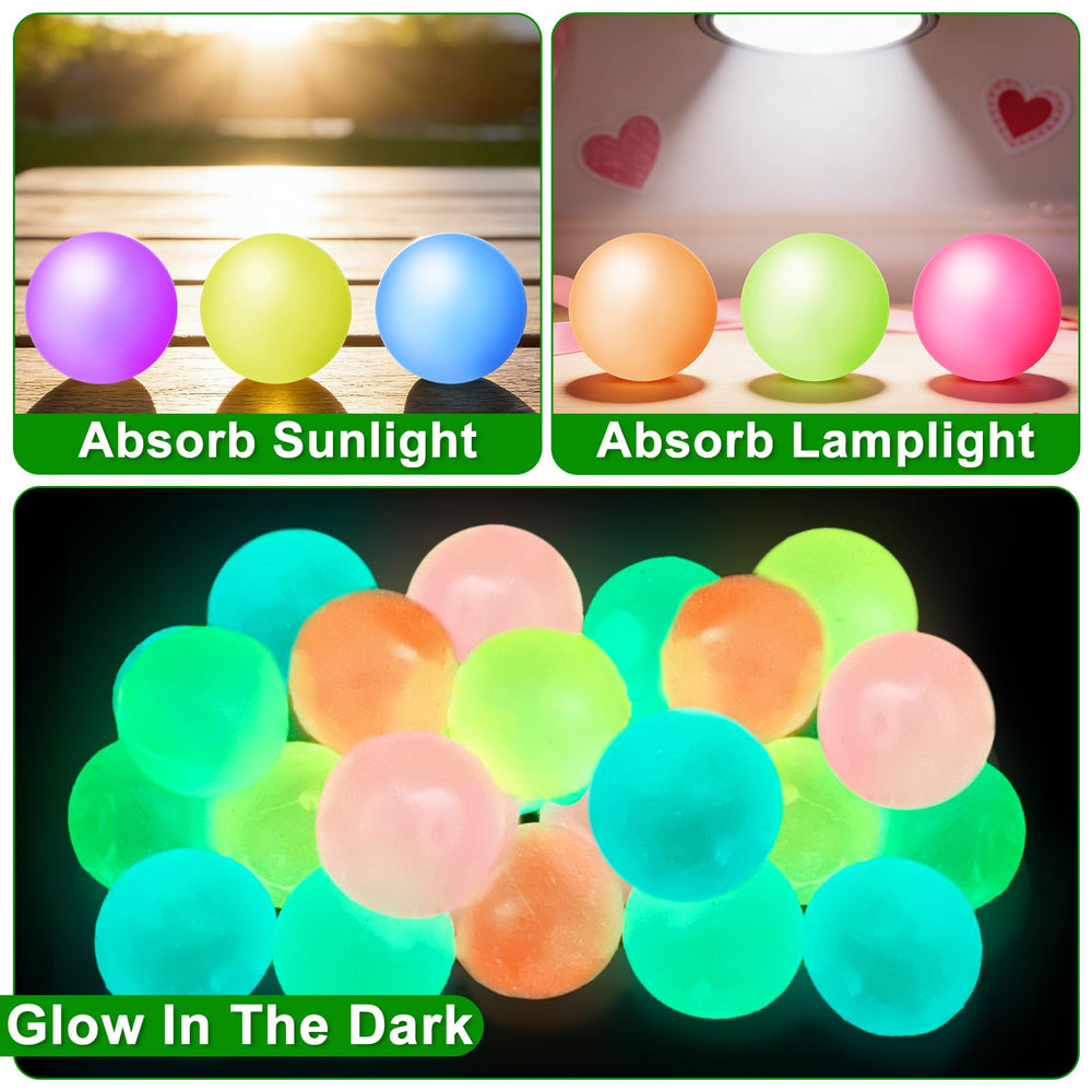 AMENON glow sticky ceiling ball yellow for light-up party activities