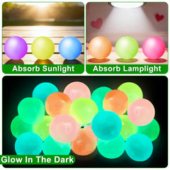 AMENON glow sticky ceiling ball yellow for light-up party activities