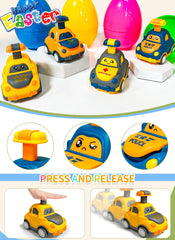 AMENON jumbo Easter egg gray ambulance car encourages imaginative play.