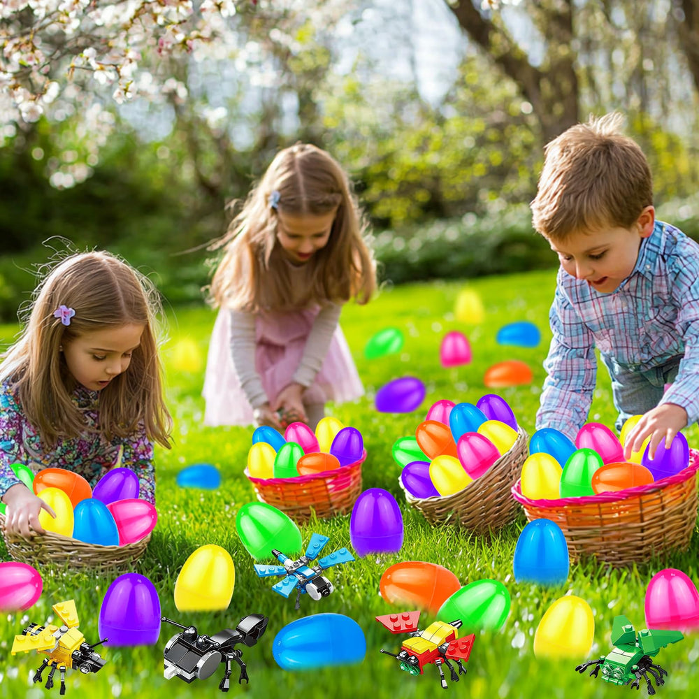 AMENON kids engaging in imaginative play with colorful eggs