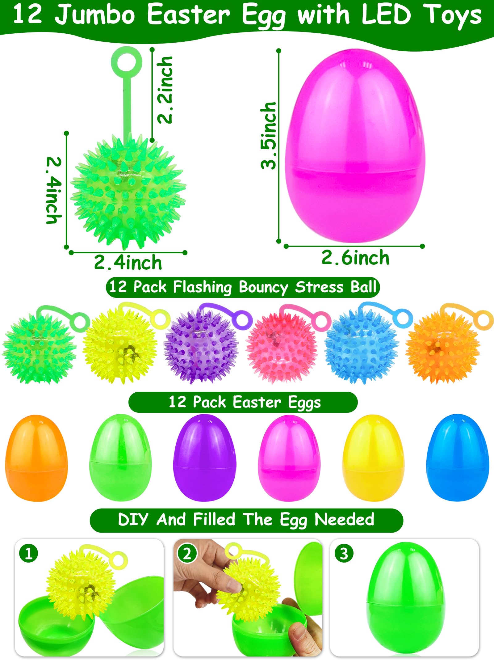 AMENON LED flashing eggs provide safe, eye-catching decoration for parties.