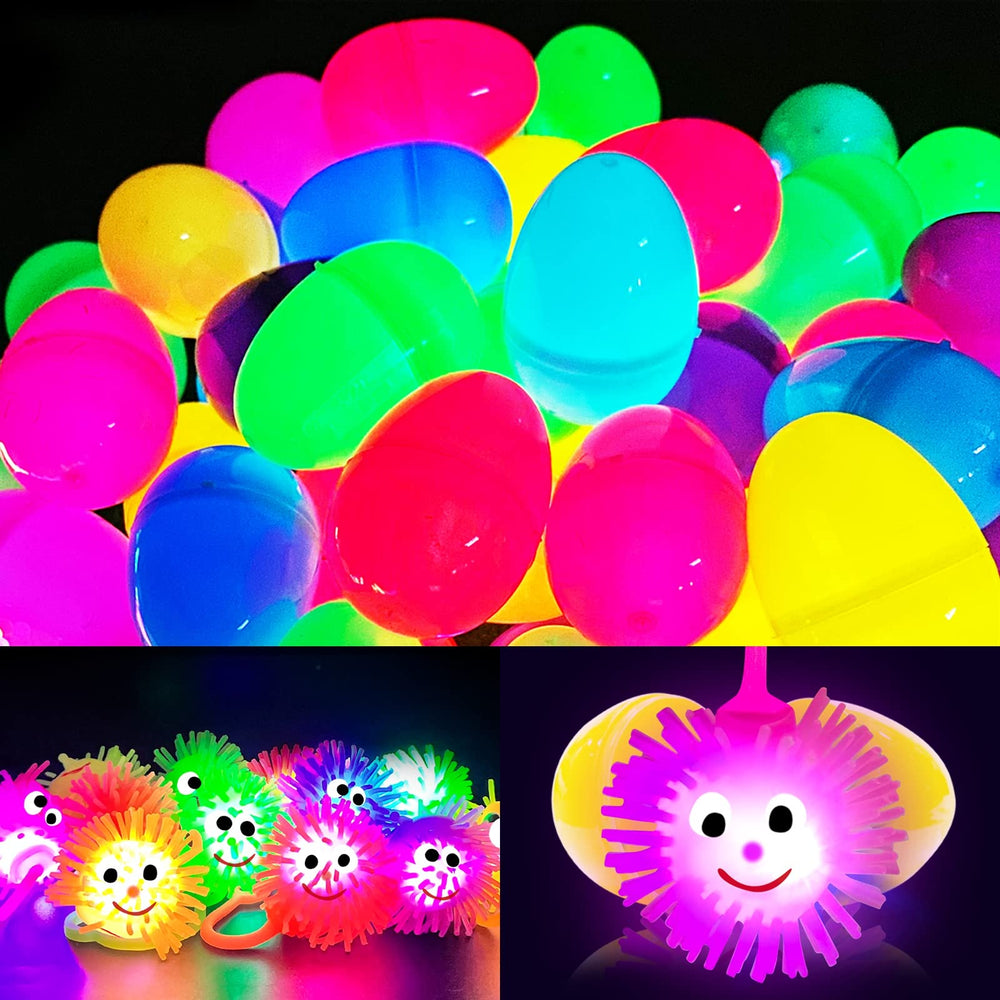 AMENON LED light-up puffer balls flash red and blue for dynamic play