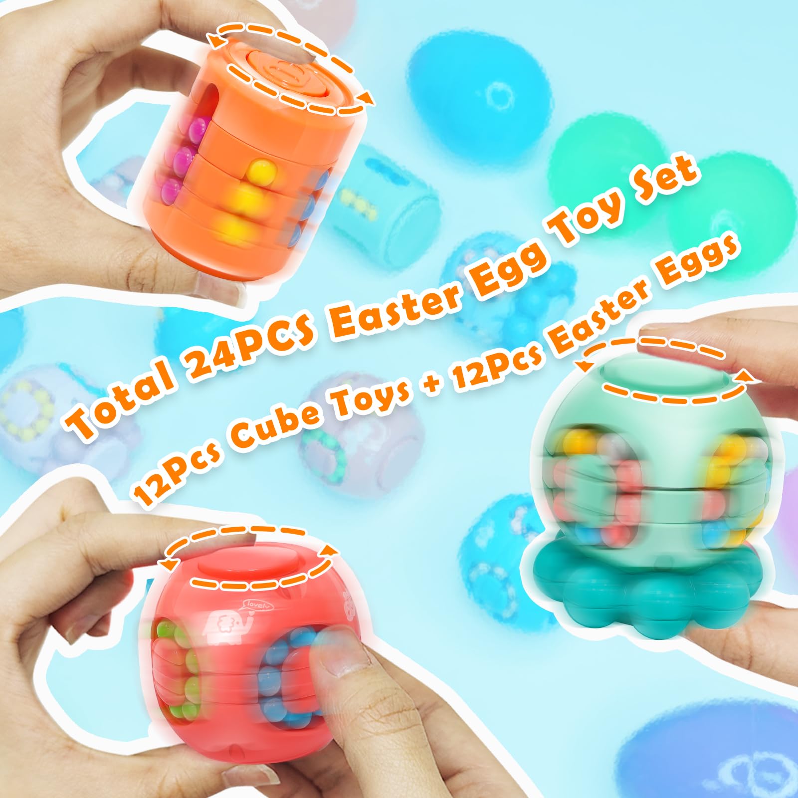 AMENON colorful cube styles—spinning, octopus, soda can, cylinder—offer varied challenges.