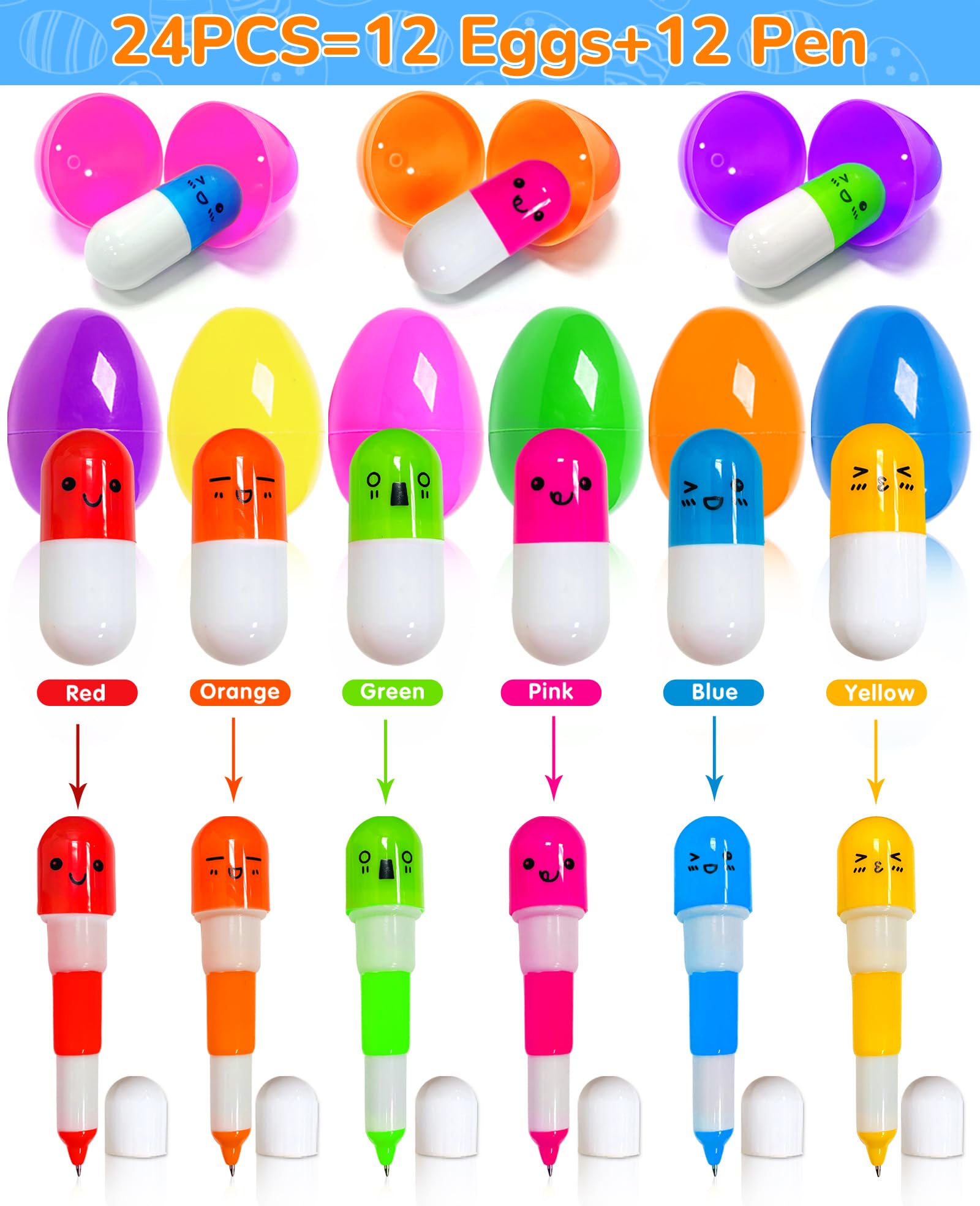 AMENON pill-shaped pens in six colors for creativity