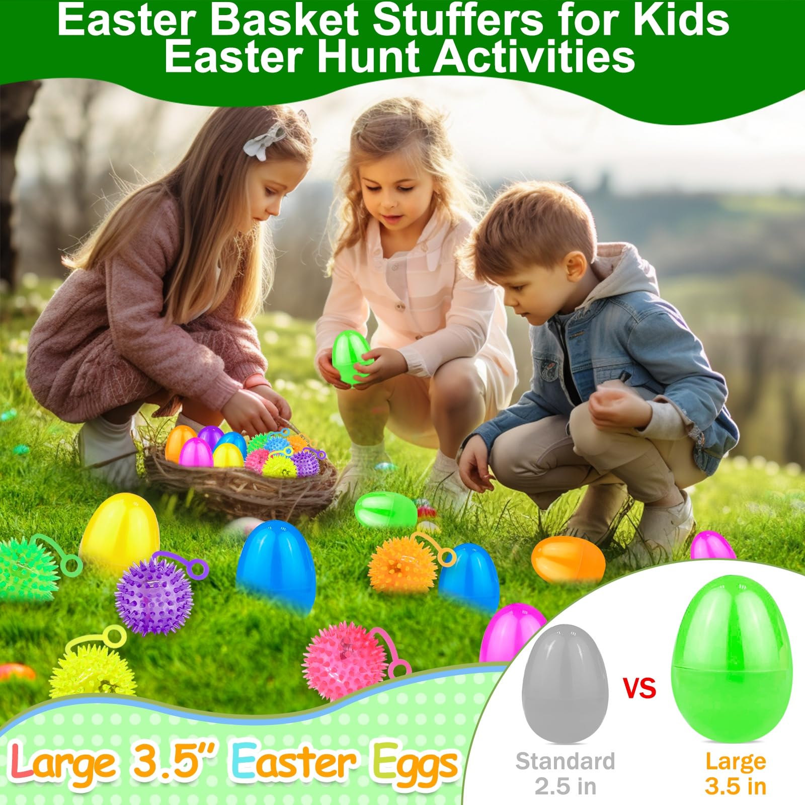 AMENON safe plastic Easter eggs resist cracking during Easter fun.