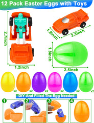 AMENON transform car toy in blue egg sparks imagination during Easter egg hunts.