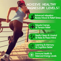 Graphic showing five magnesium forms included in AMENQ hHEALTH supplement.