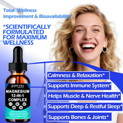 AMENQ full-spectrum magnesium drops suggesting muscle support and restful sleep benefits.