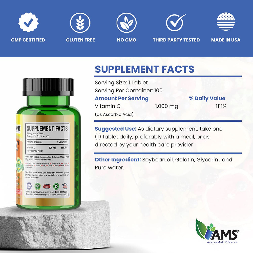 America Medic Rapid-C coating detail for easy swallowing.