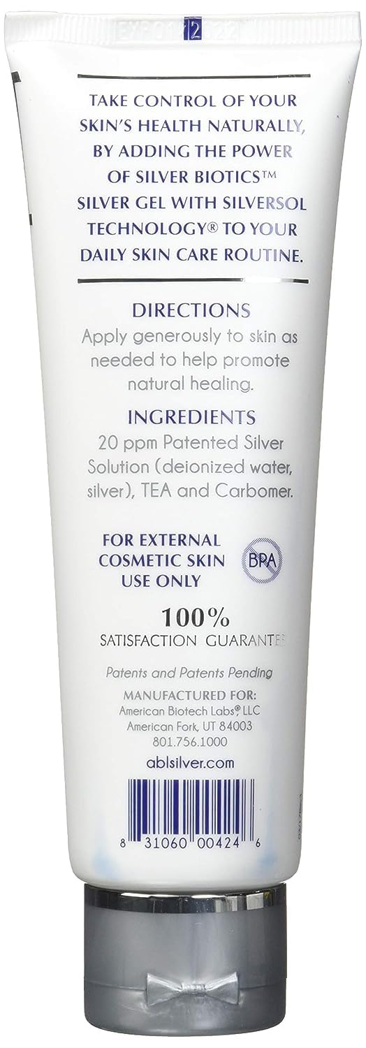 Silver Biotics gel texture close-up showing smooth, non-greasy finish