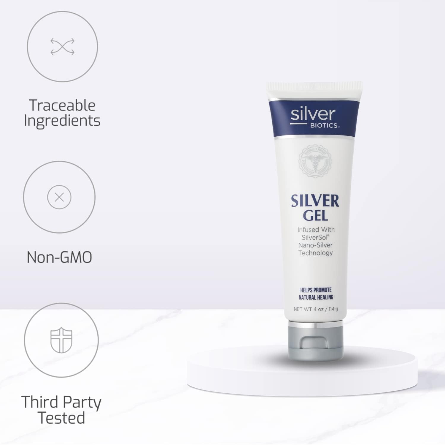 Silver Biotics gel smoothing calluses on skin for comfort