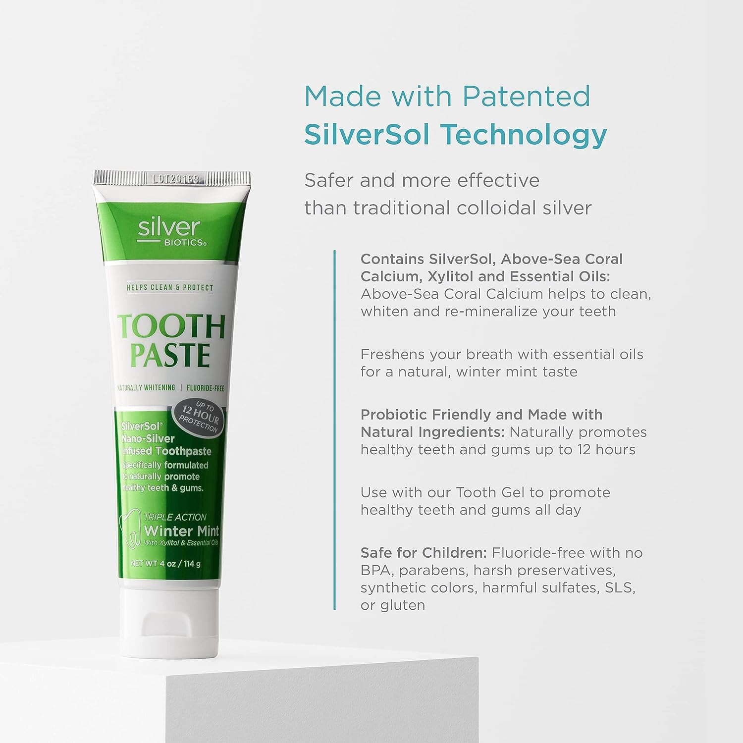 Nano-silver Sol illustration at 20 ppm within toothpaste.