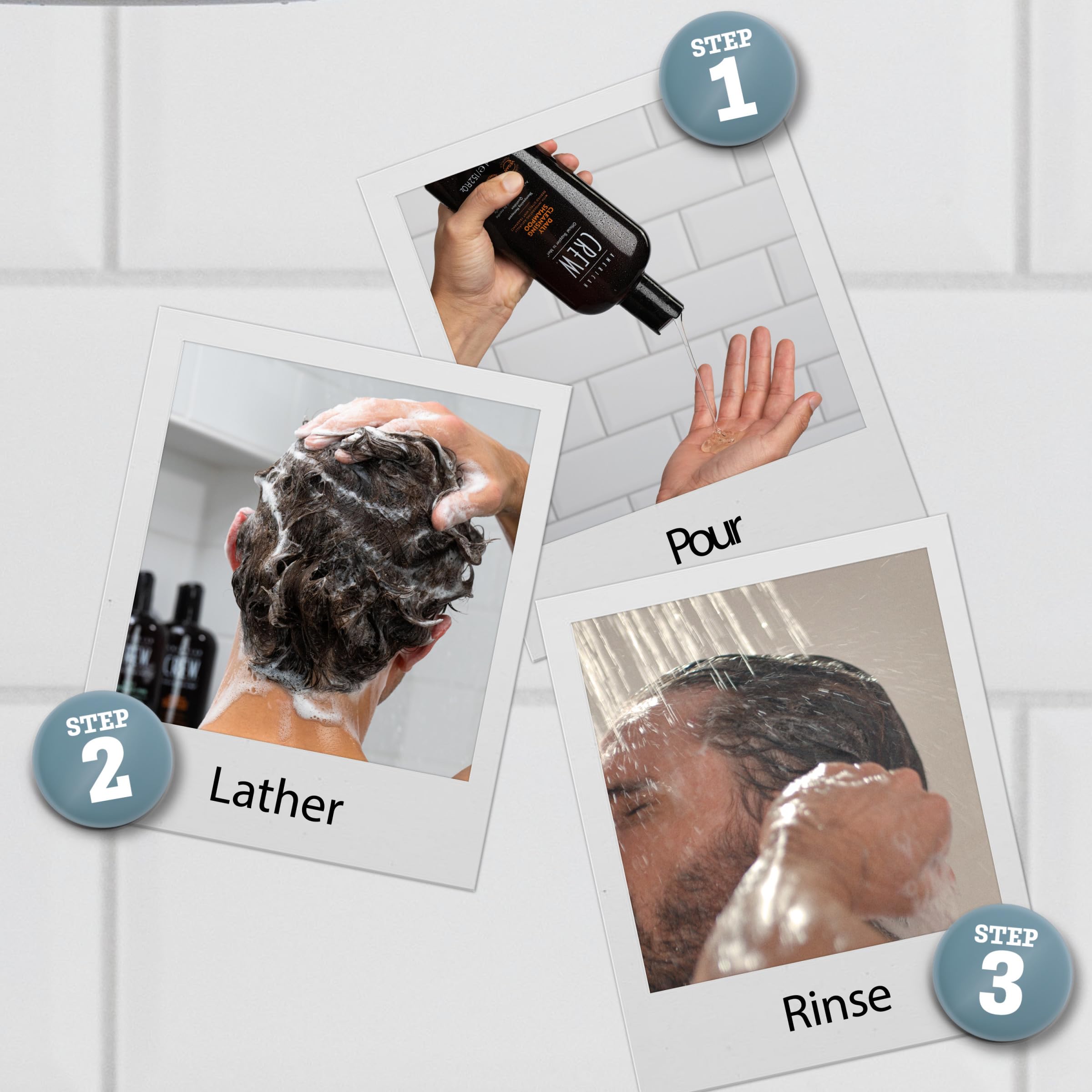 Citrus mint fragrance from American Crew Daily Cleanser lingers after washing.