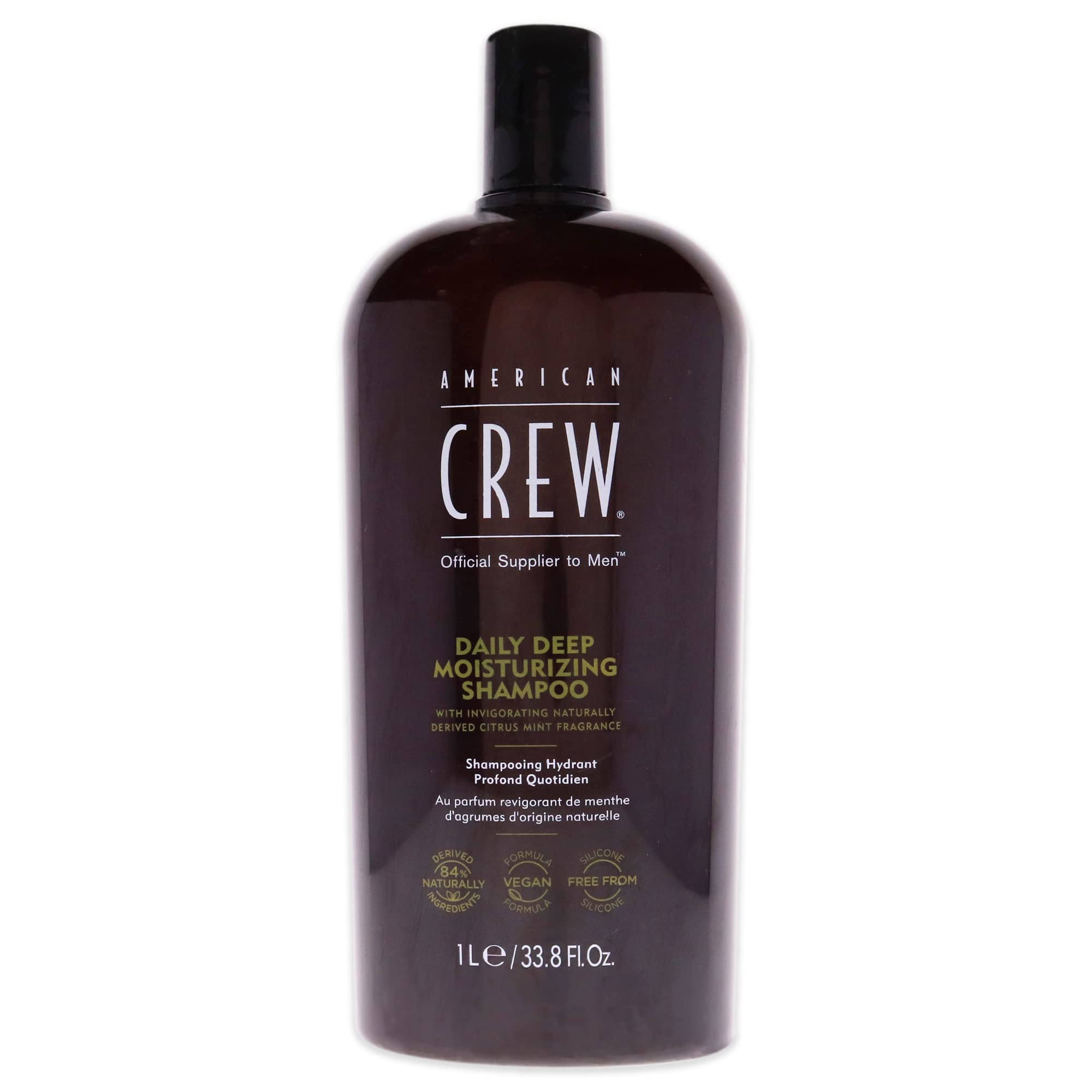 American Crew Daily Moisturizing Shampoo bottle front view highlighting daily hydration for hair